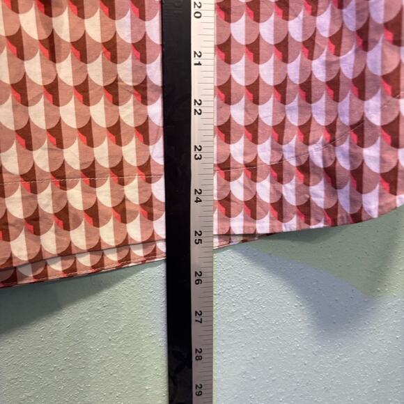 ⭐️ 3/$21 ⭐️ J. Crew Women’s Red Pink Sleeveless Geometric Boxy Blouse Size 10 - Picture 9 of 9